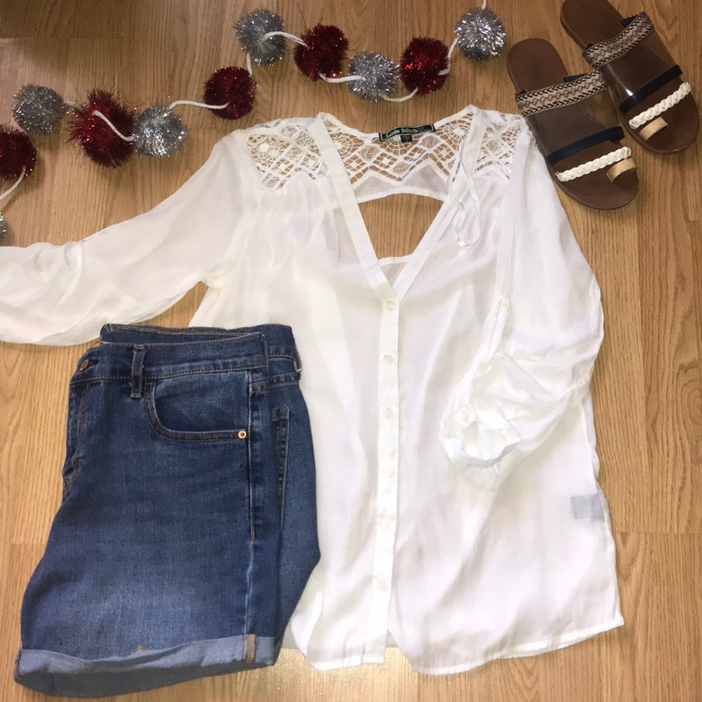 White Summer Blouse by Love Stitch